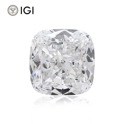 Diamante de corte de almofada cultivada em laboratório